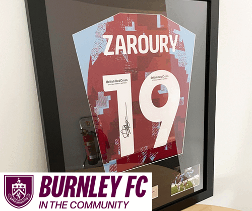 Signed Burnley Zaroury Shirt on behalf of Burnley FC in the Community winning bidder