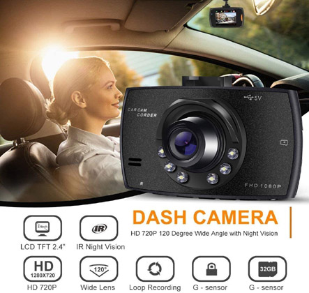 Dash Cam with Night Vision